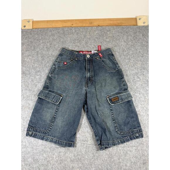 JNCO Jeans Size 28 Men's Blue Dragon Design Jorts Baggy